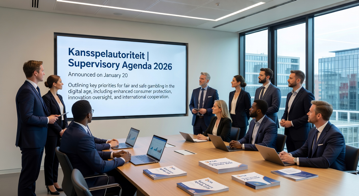 Grafiek met prioriteiten van de KSA Toezichtagenda 2026, illustrerend de focus op illegaal gokken, spelerbescherming en compliance