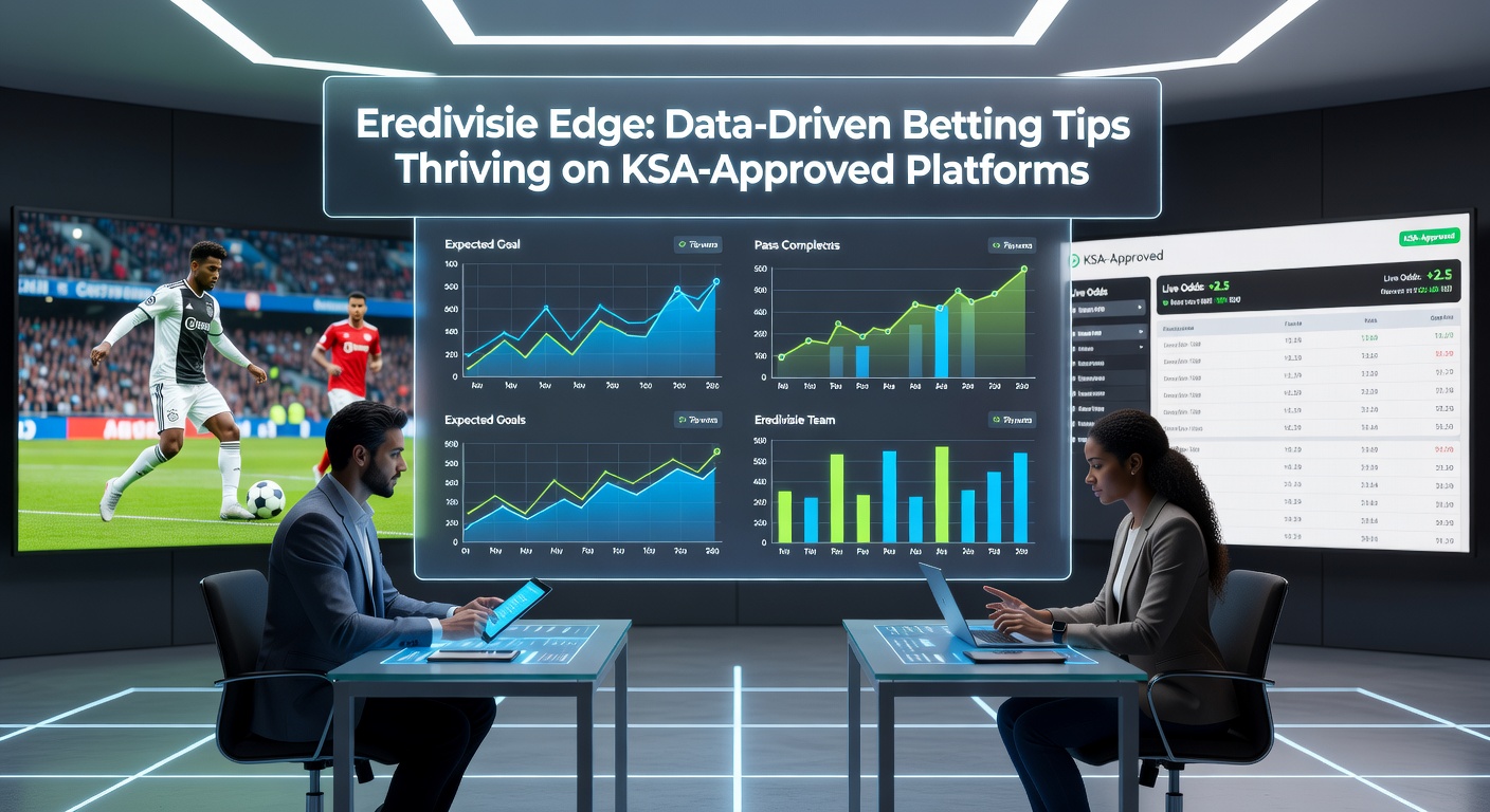 Schermafbeelding van een KSA-platform met live Eredivisie-data en betting odds tijdens een wedstrijd in maart 2026