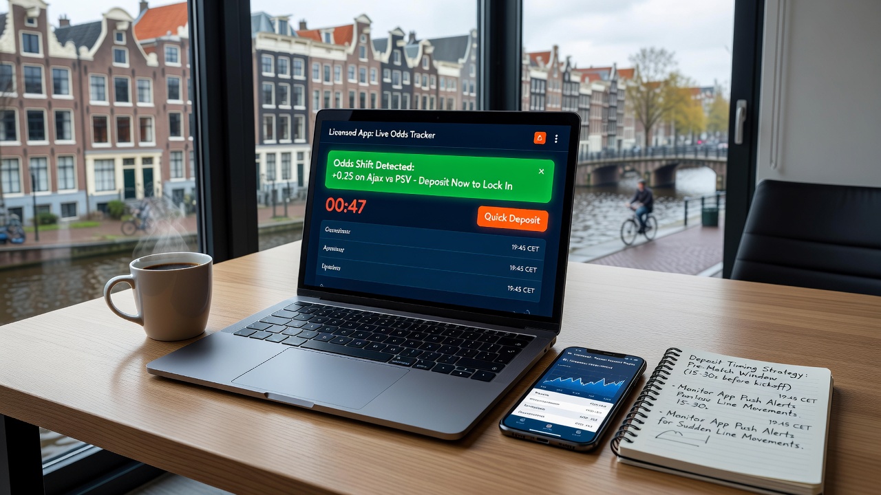 Nederlandse wedders die stortingen timen voor live odds shifts op vergunde apps