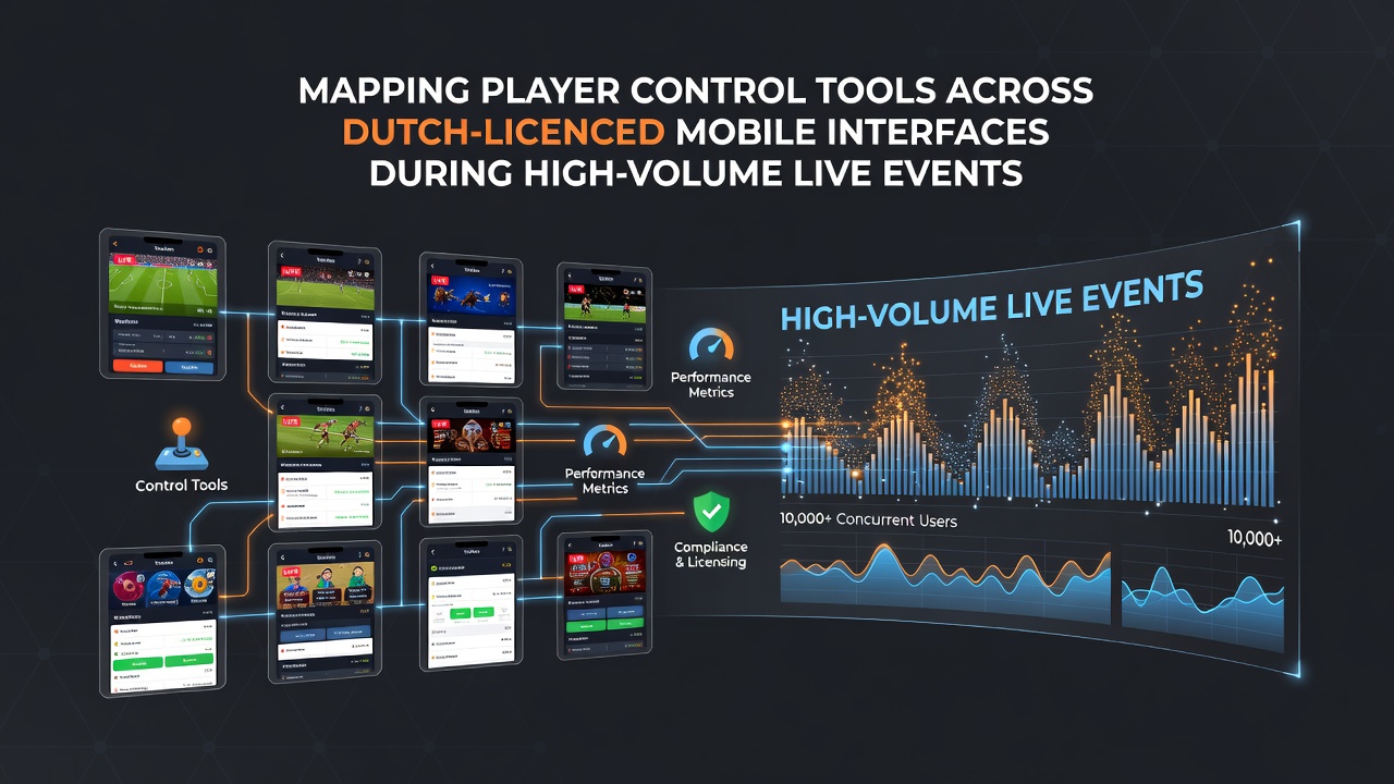 Overzicht van spelercontrole-instrumenten in Nederlandse mobiele gokapps tijdens drukke live wedstrijden