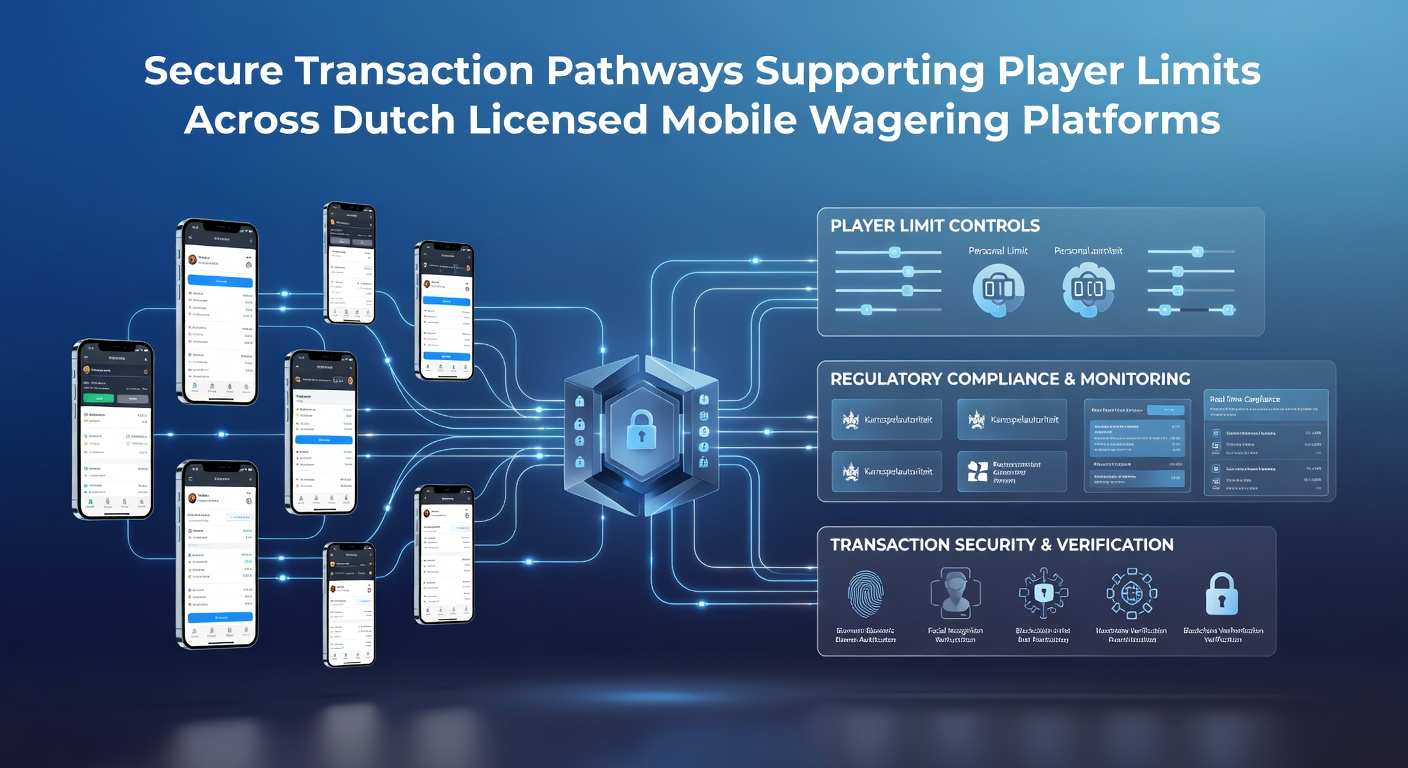 Illustratie van beveiligde betalingsstromen op Nederlandse mobiele gokapps met focus op limietcontroles