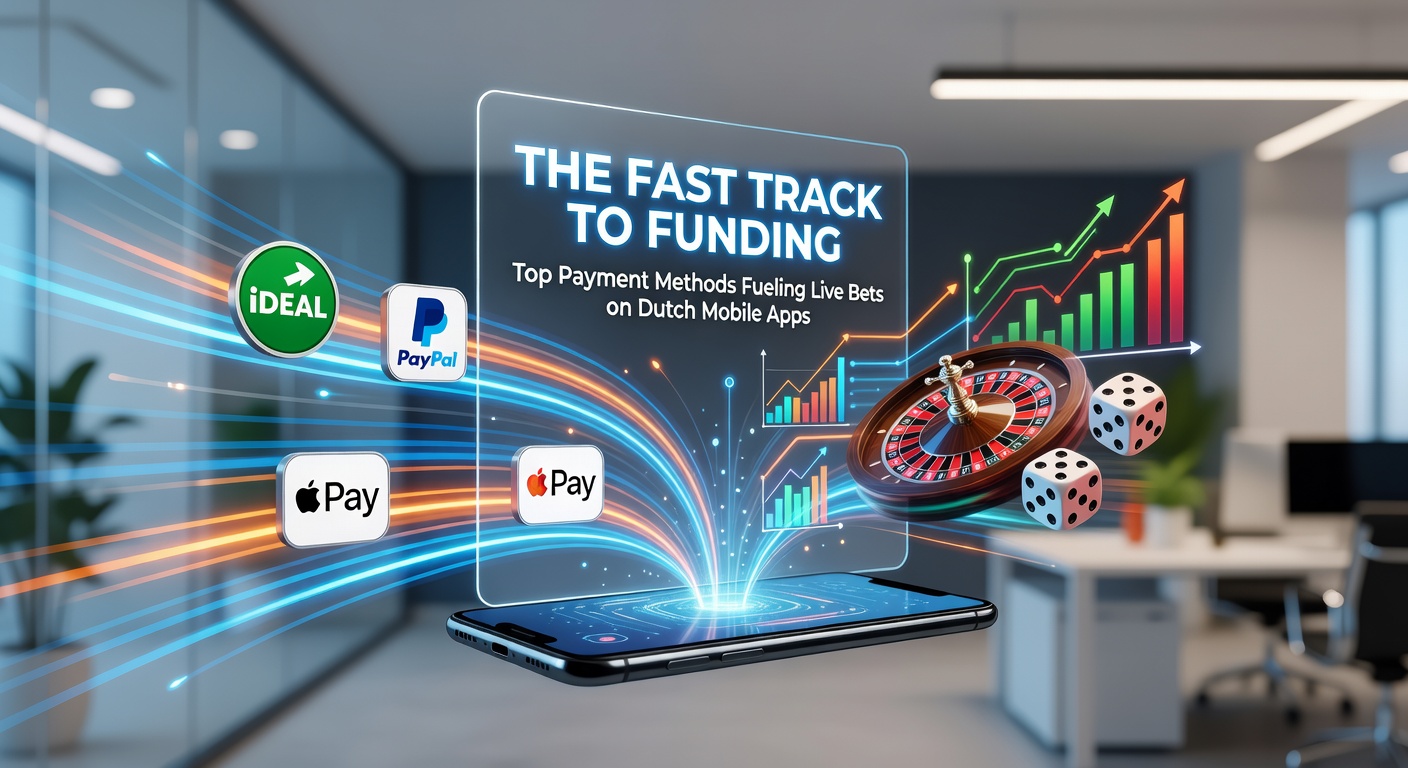 Smartphone met live betting app en betaalopties op scherm, inclusief iDEAL en e-wallets